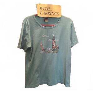 F L Lighthouse Top & Earrings